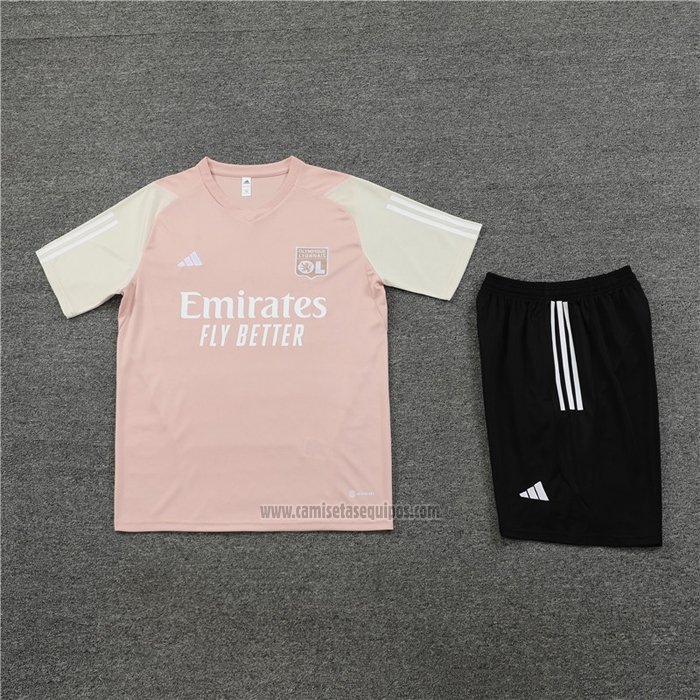Chandal del Lyon Manga Corta 2023-2024 Rosa - Pantalon Corto